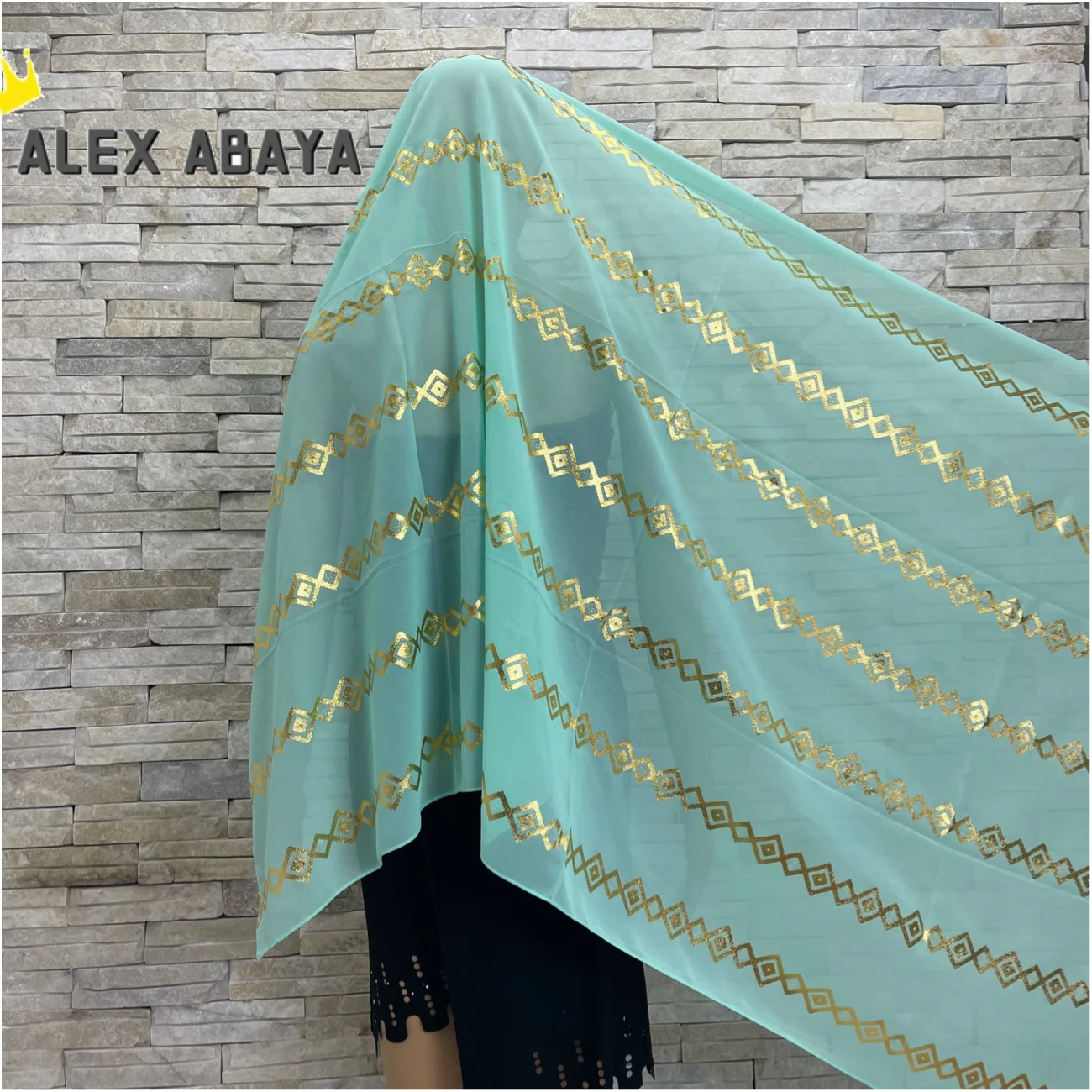 African Chiffon Fabric Hijab for Women, Shawls, Headband, Muslim Hijabs, Scarves, Scarf, Head Wrap, New Fashion, 80*180