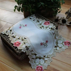 Modern Lace Embroidery Table Place Mat Cloth Coffee Pad Cup Christmas Tea Coaster Dish Placemat Drink Doily Dining Mug Kitchen