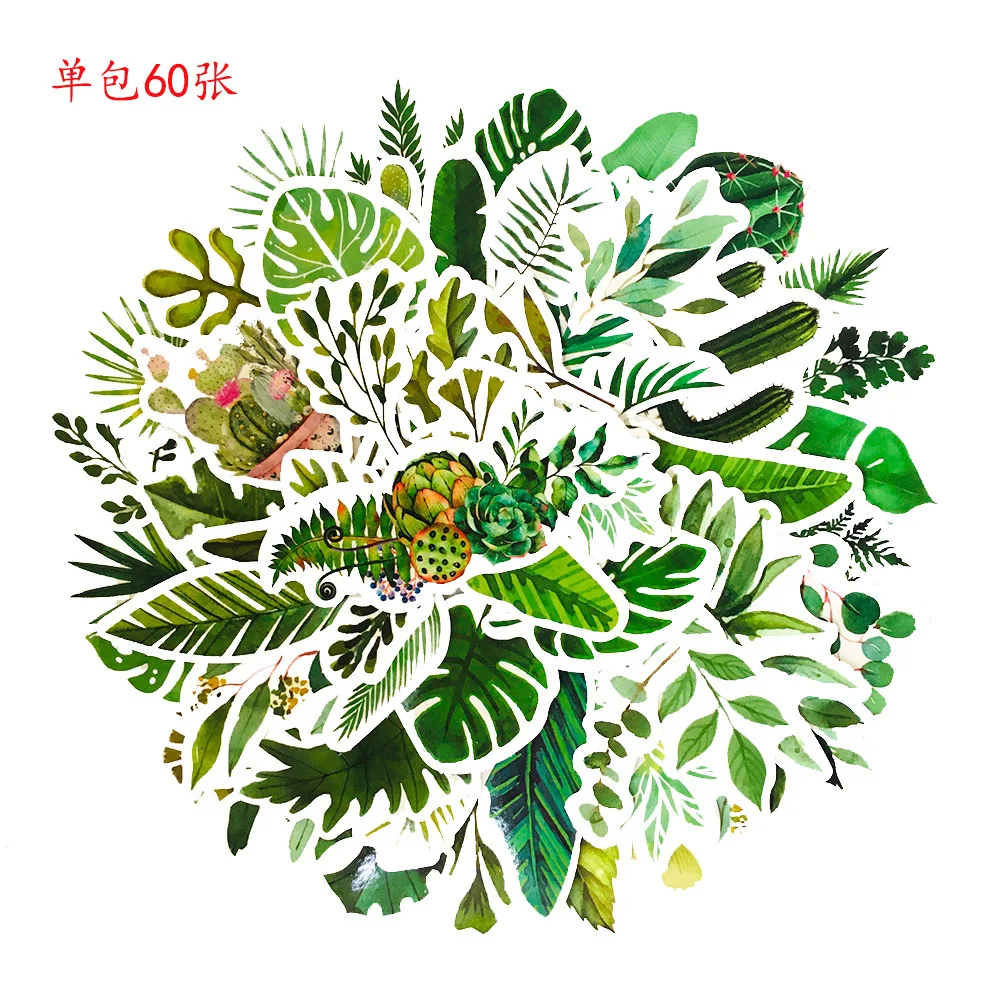 10/30/50/100Pcs Green plants Stickers For Waterproof Decal Laptop Motorcycle Luggage Snowboard Fridge Phone Car pegatinas