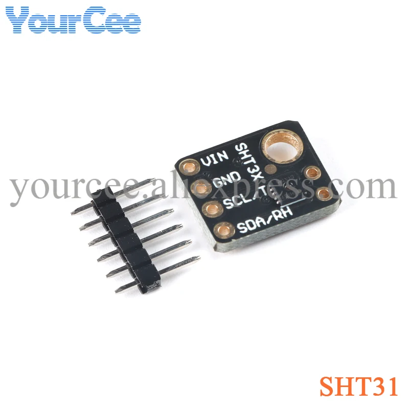 5pcs/1pc SHT31 Temperature Humidity Sensor Module SHT31-D Microcontroller IIC I2C Breakout Weather 3V 5V Compliant For Arduino