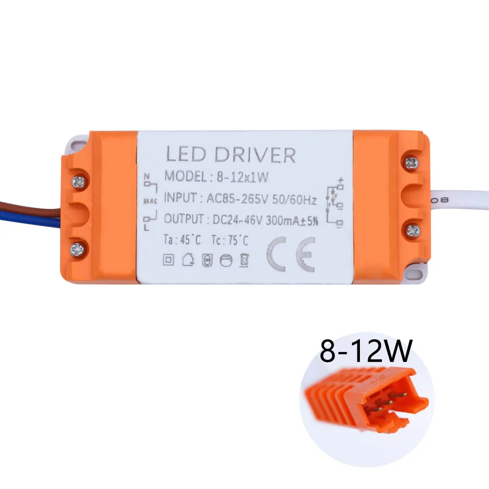 LED Double Colours Driver 1-3W 8-12W  25-36WPower Supply Constant Current 300mA Automatic Voltage Control Lighting Transformers