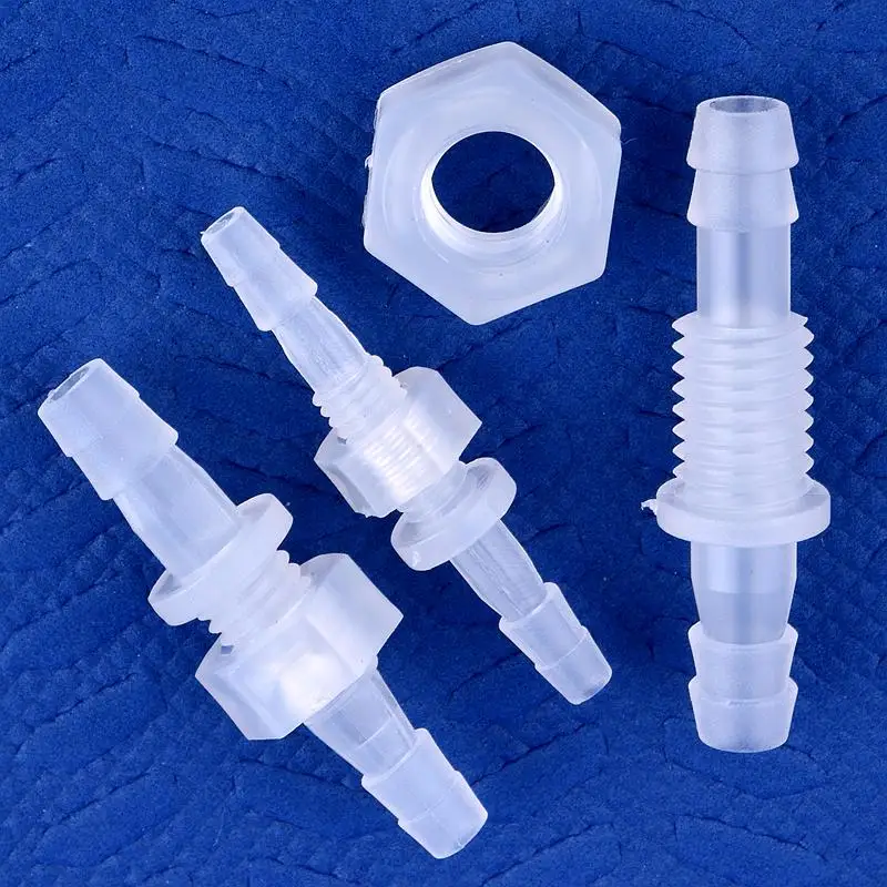 5~200Pcs M6~M10 Hex Nut To 3~8mm PP Pagoda Direct Connectors Aquarium Tank Air Pump Adapter Hose Joints Go Through Plate Joint