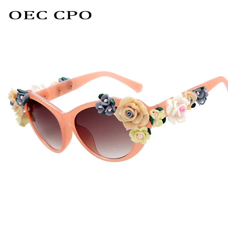 

Charming Flower Fashion Cat Eye Sunglasses Women Oculos Vintage Cat Eyes Glasses Brand Designer Men Eyeglasses Shades UV400 O259