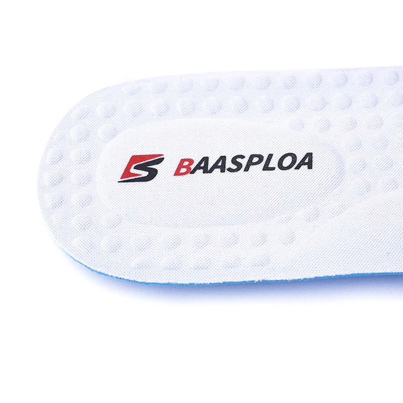 Baasploa 2023 Brand New Men Insoles Deodorant Non-Slip Soft Shock Absorption Sport Shoes Pad Breathable Women Sport Insoles