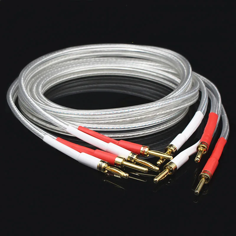 

Colleimage SP-8525 OCC DIY Silver-plated Hifi Speaker Cable High Performance Speaker Amplifier sound Connecting line