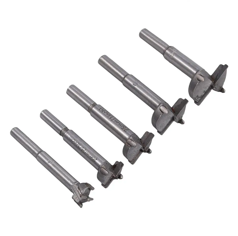 JUSTOOL 5pcs Set di punte per trapano per legno Set di punte per trapano per cerniera foro per alesatura Set di lavorazione del legno 15mm 20mm 25mm 30mm 35mm