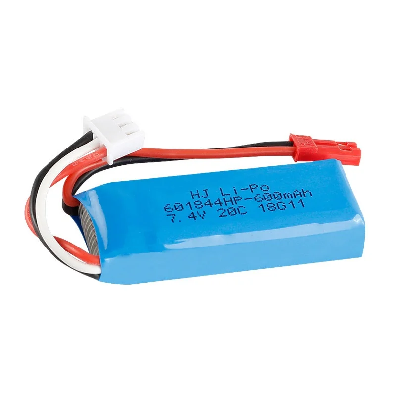 7.4V 600mAh 20C Lipo Battery for WLtoys K969 K979 K989 K999 P929 P939 RC Car Parts 2s 7.4v Battery 2pcs/lots