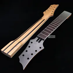 DIY Electric Guitar Neck with Rosewood Fingerboard, Mahogany Neck Assembly, 24 Fret, Accessories Part, 8 Strings