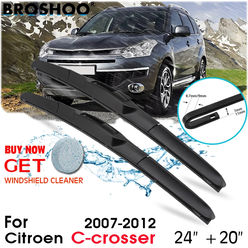 

Car Wiper Blade Front Window Windscreen Windshield Wipers Blades Auto Accessories For Citroen C-crosser 24"+20" 2007-2012