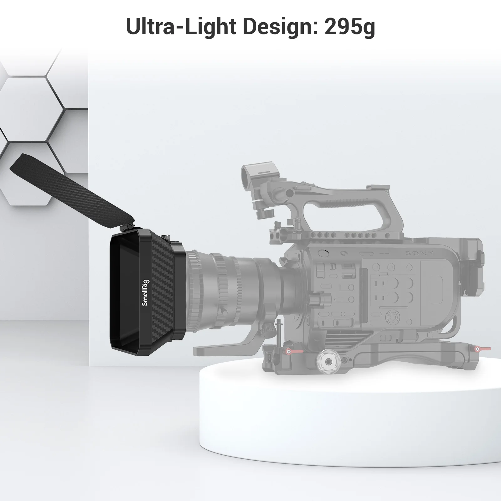 SmallRig Lightweight Clamp-On Matte Box for Mirrorless DSLR Cameras with Carbon Fiber Top Flag and 67/ 72/77/82/114mm Lens 2660