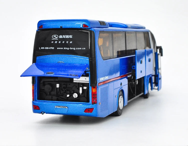 Top Quality Classic 1:38 Xiamen Gold Dragon Longwei Alloy Bus Model with Small Gift