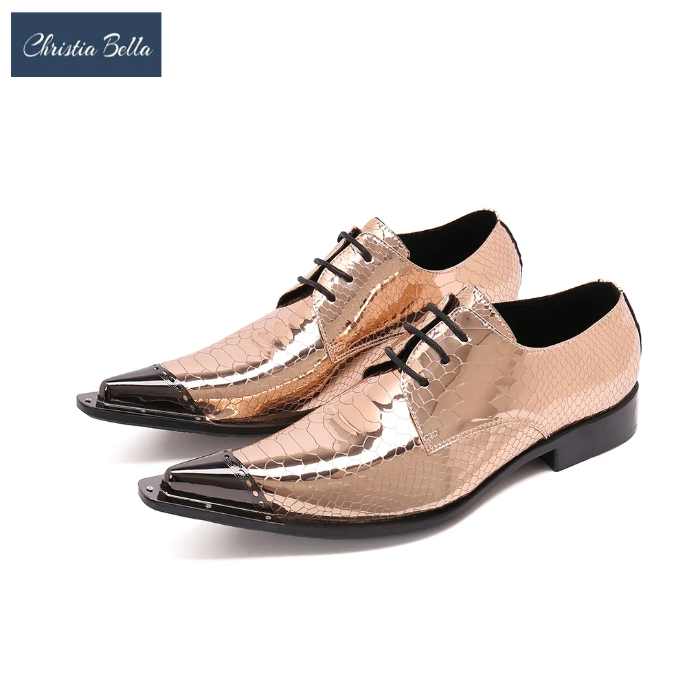 

Classic Sparkling Wedding Party Men Brogue Shoes Pointed Toe Formal Lace Up Banquet Shoes Men Plus Size Business Oxfords Shoes