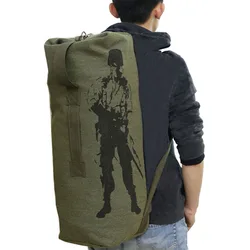 Outdoors Canvas Backpack Camping Hiking Rucksack Women Men Bag Bucket Drawstring Travel Rucksack Mochila XA1245A
