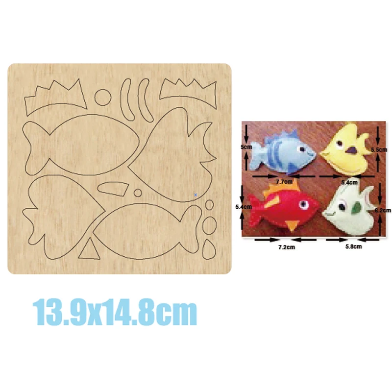 Variety Sea Fish Cut Wood Dies 2020 New For Leather Cloth Paper Craft Wooden Die Fit Common Die Cutting Machines on the Market