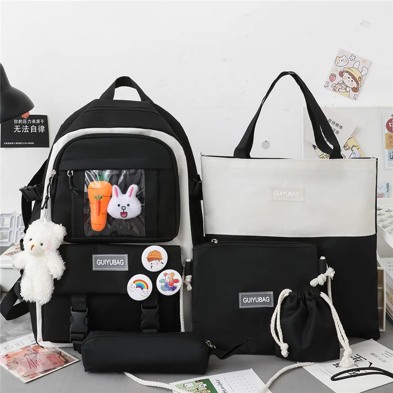 Schoolbag female high-capacity backpack junior high school students Korean girls online celebrity high school backpack