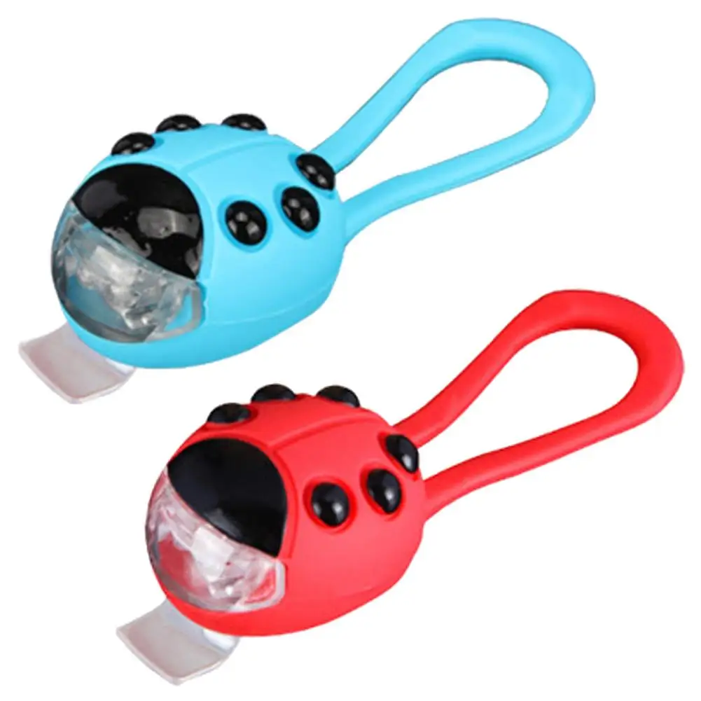 Bike Headlight Universal Children Bicycle Cute Ladybug Shape Front Lamp Stroller Scooter Ultralight Flashlight Head Lamps