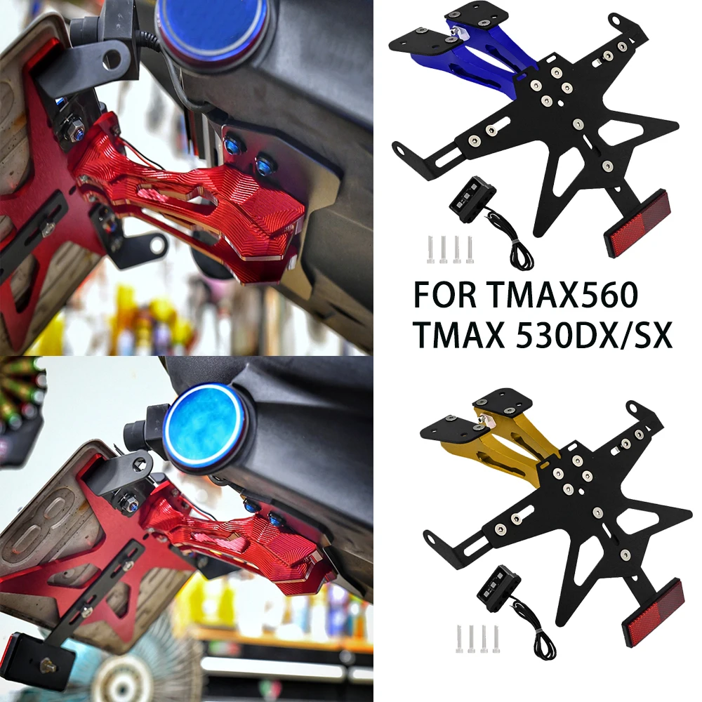 

TMAX 530 560 Tidy Tail Fender Rear Support License Plate Frame Rear Card For Yamaha tmax 530 DX SX 2017-2020 tmax560 2019-2021