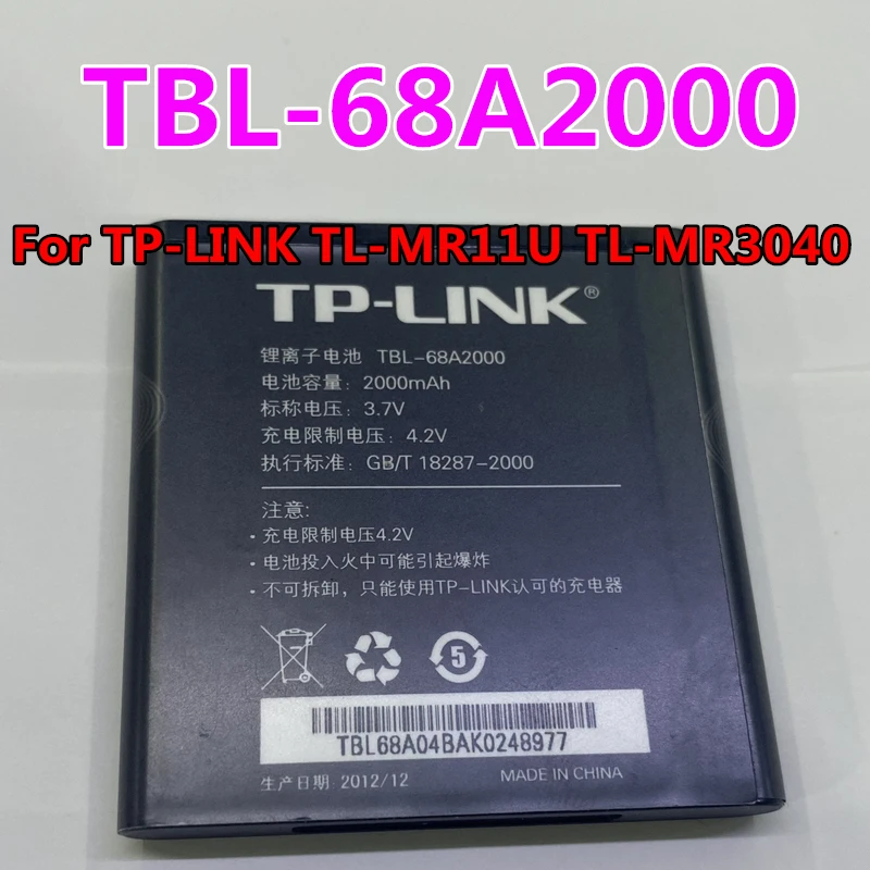 Asli 2000MAh Baterai untuk TP-LINK M5350 TL-TR861 TL-TR761 M7300 2000L 4G / TL-MR11U TL-MR3040 Wifi Baterai