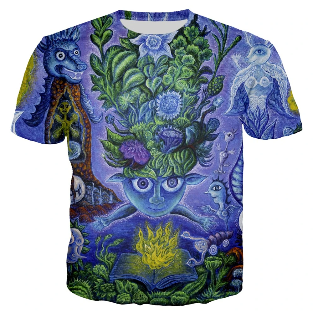 The Garden of Earthly Delights T-shirt 3D All Over Printed Men Women T Shirt Fashion Short Sleeve Pullover Couple Tops