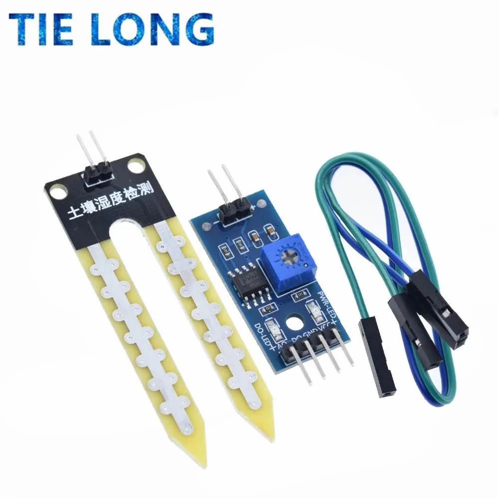 Soil Moisture Meter Detection Module Intelligent Electronic Soil DIY Sensor for Arduino Moisture Module Robot Suitable U7Q9