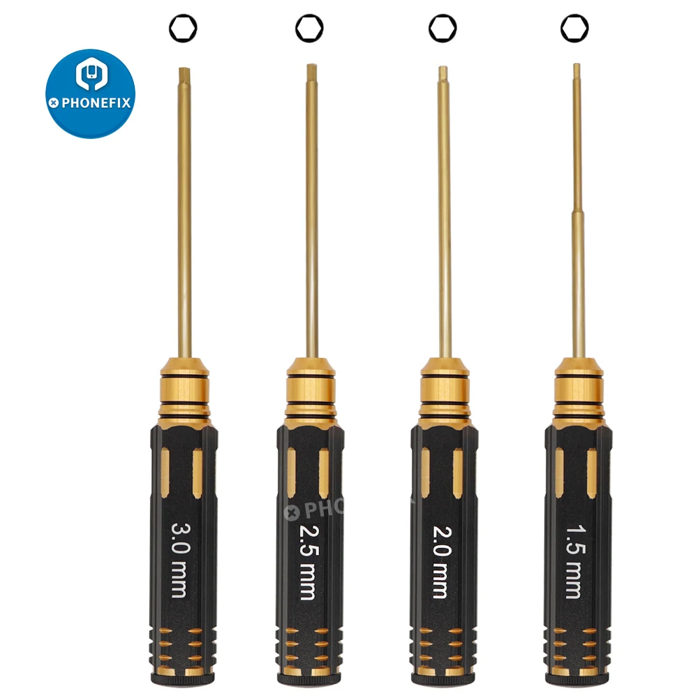 

RC Car Helicopter FPV Drone Repair Hexagon Screwdriver Wrench Tool Kit 1.5mm 2.0mm 2.5mm 3.0mm Hex Screw Driver Set