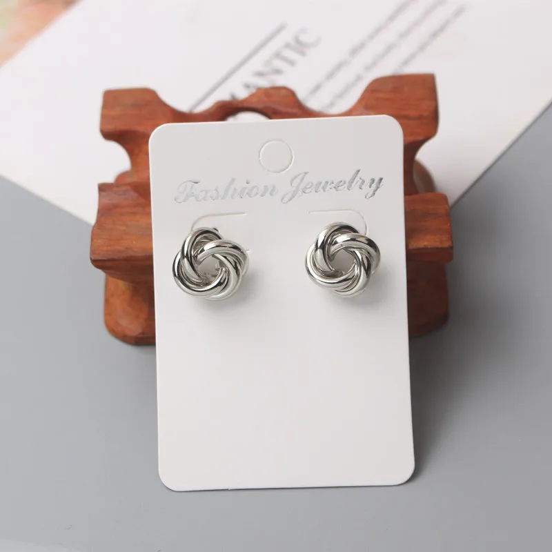 Tiny Metal Stud Earrings for Women Gold Color Twist Round Earrings Small Unusual Earrings Boucles D'Orailles Fashion - detail 4