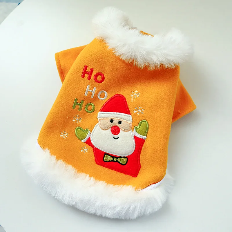 

Cute Santa Dog Jacket Festival Pet Costume Winter Warm Puppy Coat X-Mas Doggie Clothes Christmas Apperal For Little Dog Pet