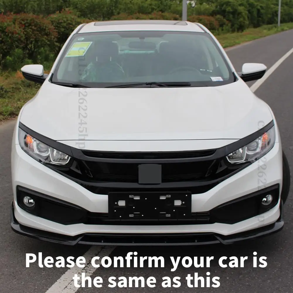 Honda Civic 10 세대 세단용 전면 범퍼 립 친, 고품질 프로텍터 바디 키트, 튜닝 트림 스타일링, 2019 2020 2021 2019 +
