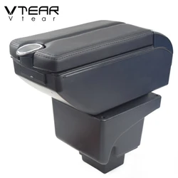 Vtear For Ford Focus 2 Focus 3 mk3 Armrest Interior Central Console Arm Rest Storage Box Car-Styling Decoraion Accessories Parts