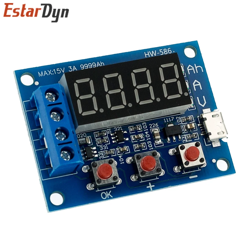 ZB2L3 Battery Tester LED Digital Display 18650 Lithium Battery Power Supply Test Resistance Lead-acid Capacity Discharge Meter