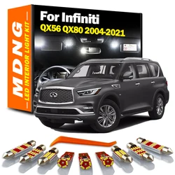 MDNG Canbus LED Bulbs Interior Map Dome Trunk Light Kit For Infiniti QX56 QX80 2004-2016 2017 2018 2019 2020 2021Car Accessories