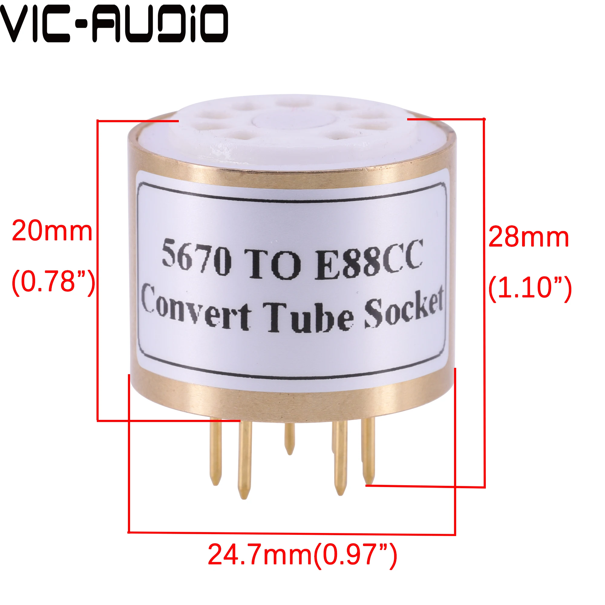 1pc 6n3 6h3n 369a 5670 para e88cc ecc88 6922 6dj8 tubo de vácuo tomada diy amplificador de áudio tubo de vácuo converter adaptador de soquete