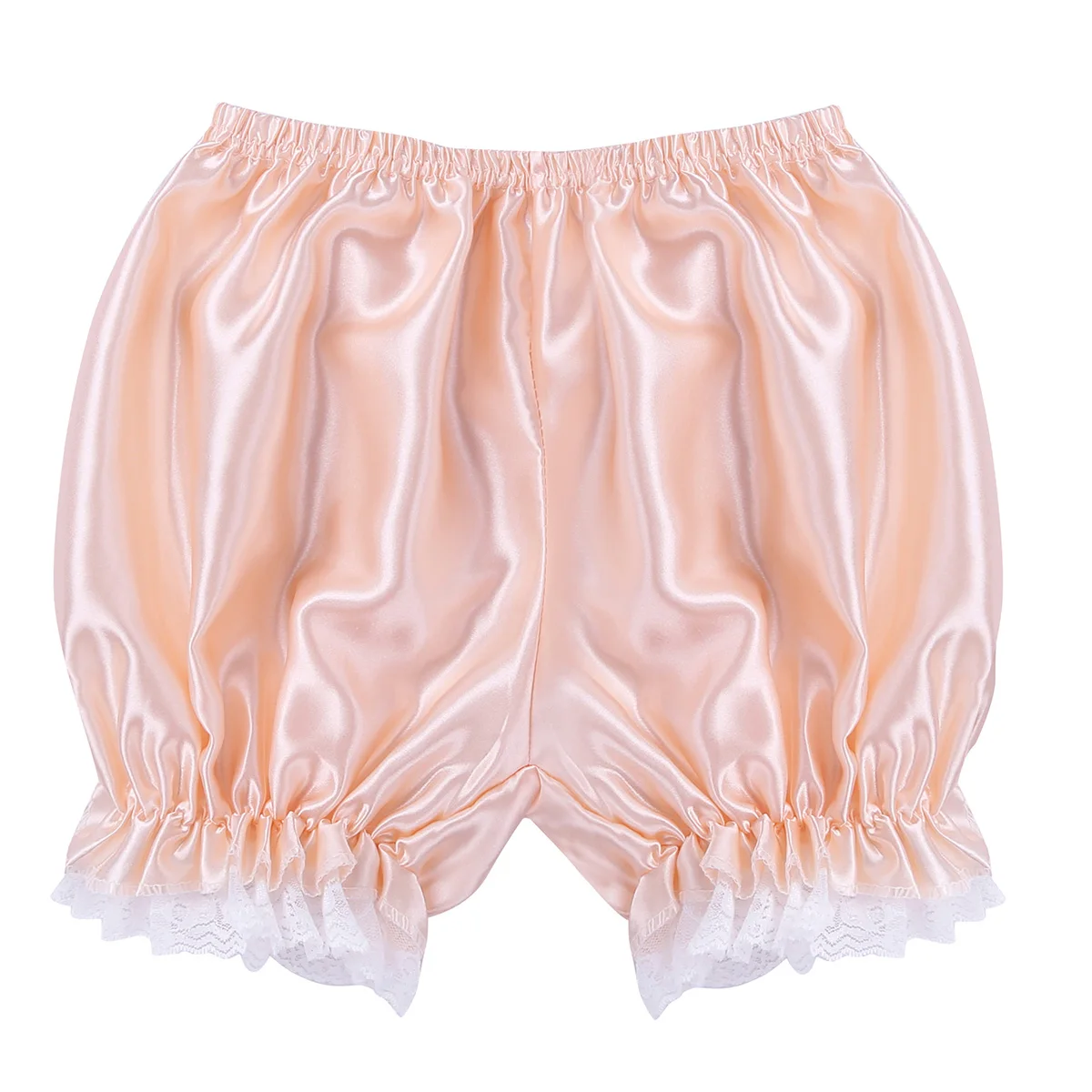 Giày Bé Gái Phối Ren Viền Sáng Bóng Bí Ngô Bloomers Quần Short Vải Bố Dày Dặn Thoáng Khí Vintage Quần Lót Quần Dễ Thương An Ninh Quần Ngắn