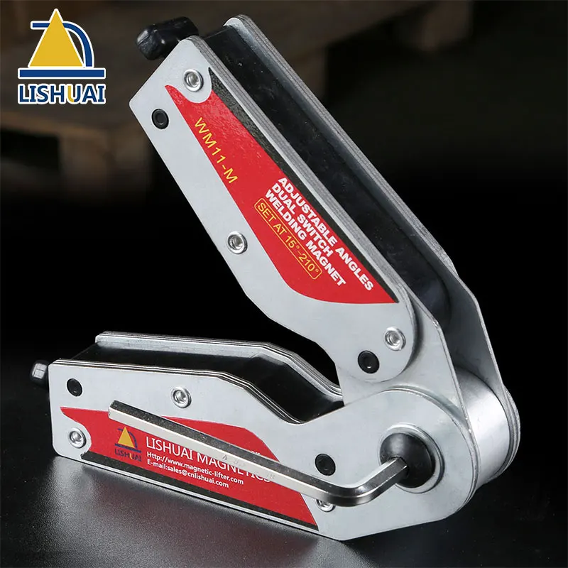 Lishuai Adjustable Angles Dual Switch Welding Magnet On/Off  Neodymium Magnetic Clamp 15-210 Degree WM11-S