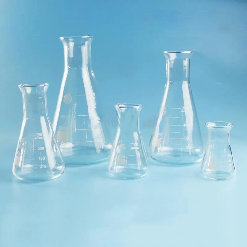 Glass Triangle Flask Erlenmeyer Flask Conical Flask 100/250/500/1000/2000/5000ml