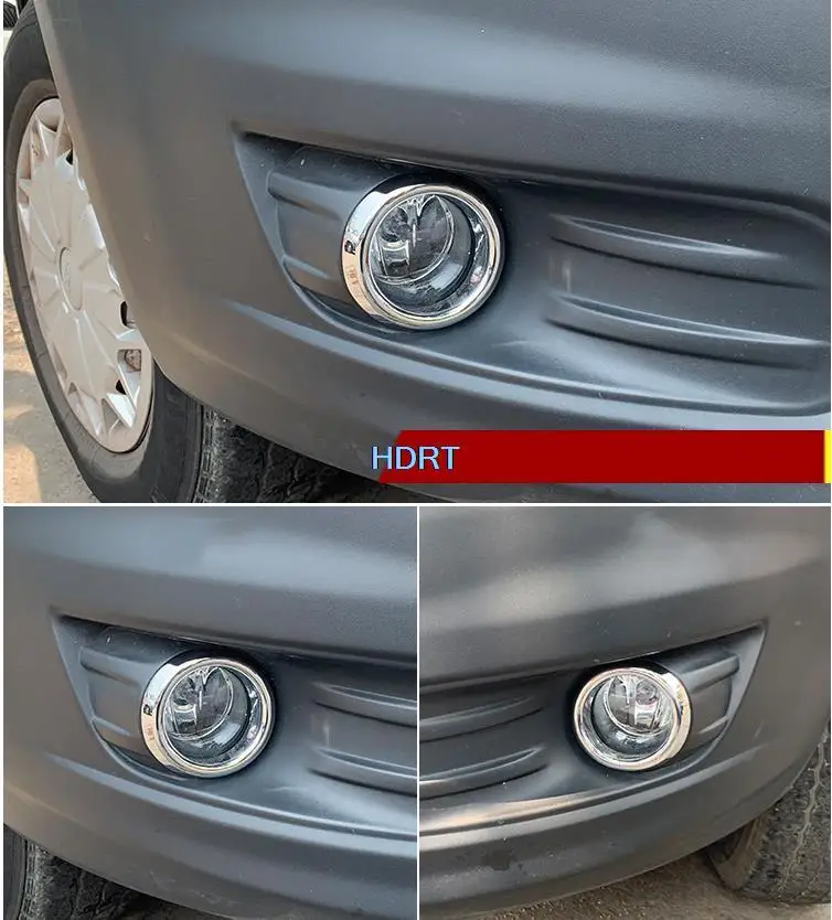 Fit For Ford Transit 2017 2018 2019 Carbon Fiber Styling ABS chrome Car Front Fog light Ring Hood Cover Trim Styling Sticker