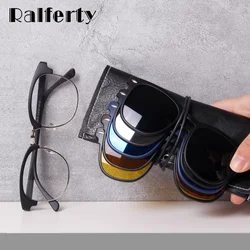 Ralferty Magnet Sunglasses Men Women 2020 Luxury Brand Male Polarized UV400 High Quality 5 in 1 Clip On Grade Glasses Frame