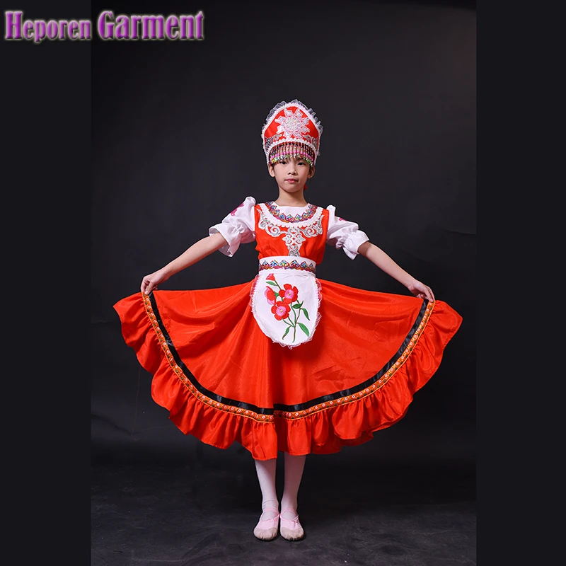 Customized Women And Girl Russian National Palace Princess Costume Red Dresses For Stage Or Show