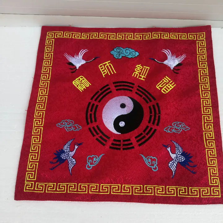 Taoist articles, jacquard material, red Sutra cover, crane sutra cover, golden thread, Taoist Sutra and wrapped Sutra cloth