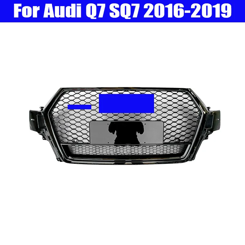 For Audi Q7 SQ7 2016 16 2017 17 2018 18 2019 19 S7 Style Grille Black Grill Camera Holder Black Ring