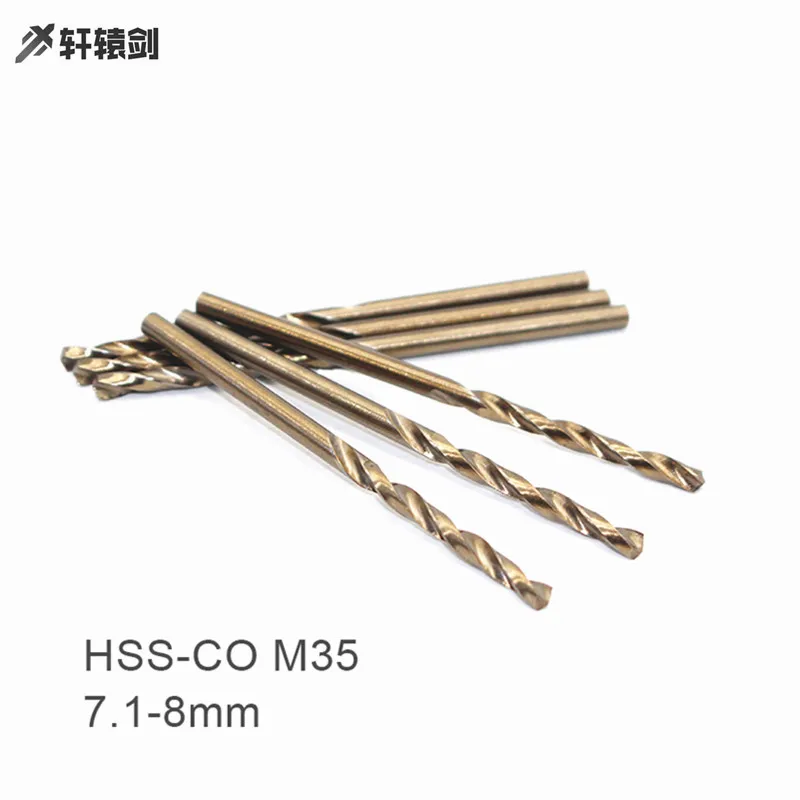 1PC  7.1 7.2 7.3 7.4 7.5 7.6 7.7 7.8 7.9 8.0 mm HSS-CO M35 High Speed Coated Twist Drill Bit CNC Lathe Tool