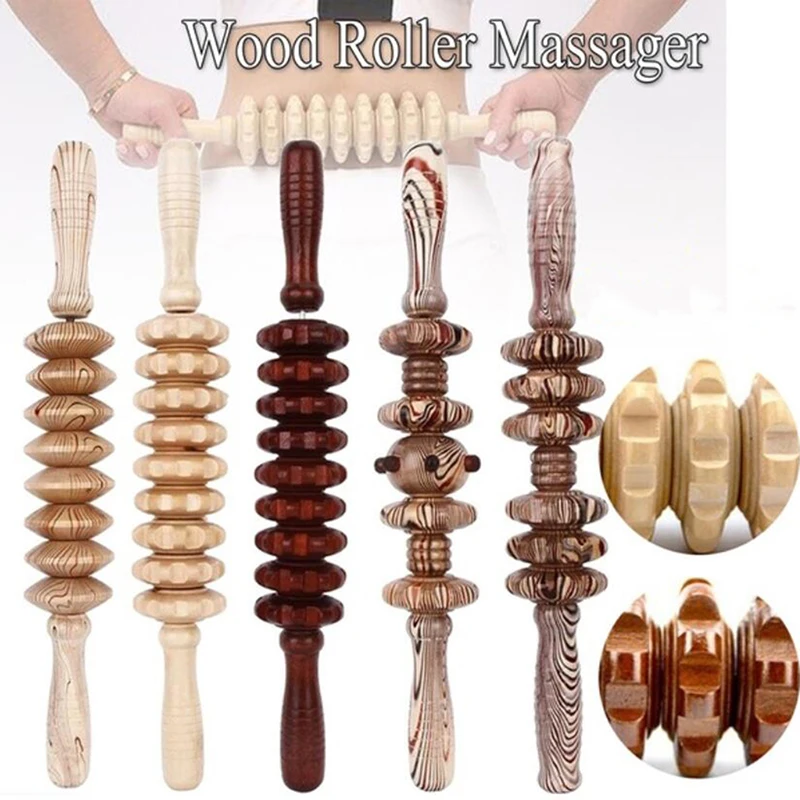 

Useful Sports Full Body Muscle Massager Wood Roller Stick Trigger Point Recovery Tool Deep Relax Gear Massage Stick