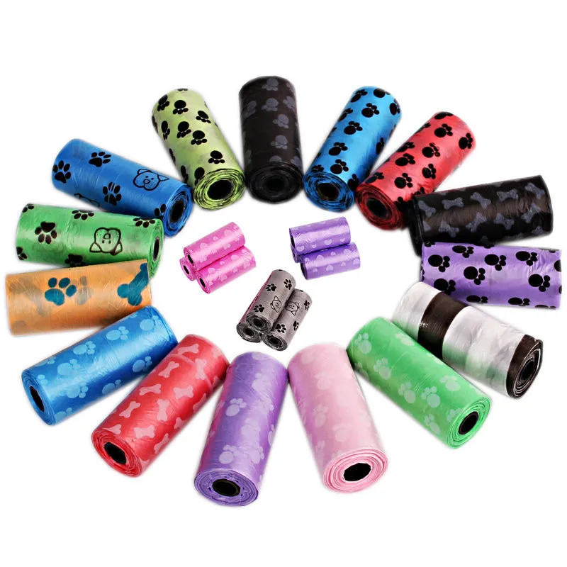 New Pet Dog Poop Bags Dispenser Collector Scoop Holder Puppy Cat Pooper Scooper Bag Small Rolls Outdoor Clean Pets Supplies