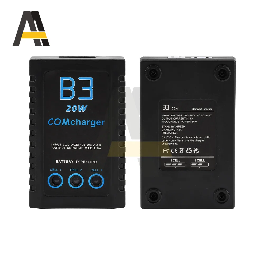 เครื่องชาร์จแบตเตอรี่บาลานซ์2S 3S AC110-240V ไลโปบาลานซ์20W imaxrc IMAX B3 Pro ขนาดกะทัดรัดสำหรับเฮลิคอปเตอร์ RC เฮลิคอปเตอร์ปลั๊ก EU