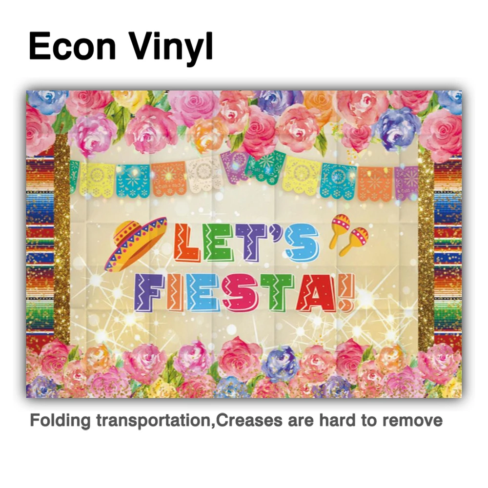 Allenjoy-Fondo de fotografía de Let's Fiesta, telón de fondo de flores de México, banderas, decoración de Fiesta de carnaval, foto de fondo, Photozone