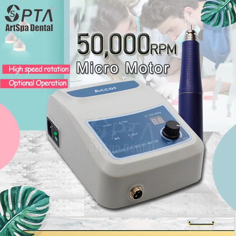 

50,000RPM High Quality Micromotor Equipamento by Foot Pedal Non-Carbon Brushless Dentista Tooth Jewelry Polishing Lab Drill