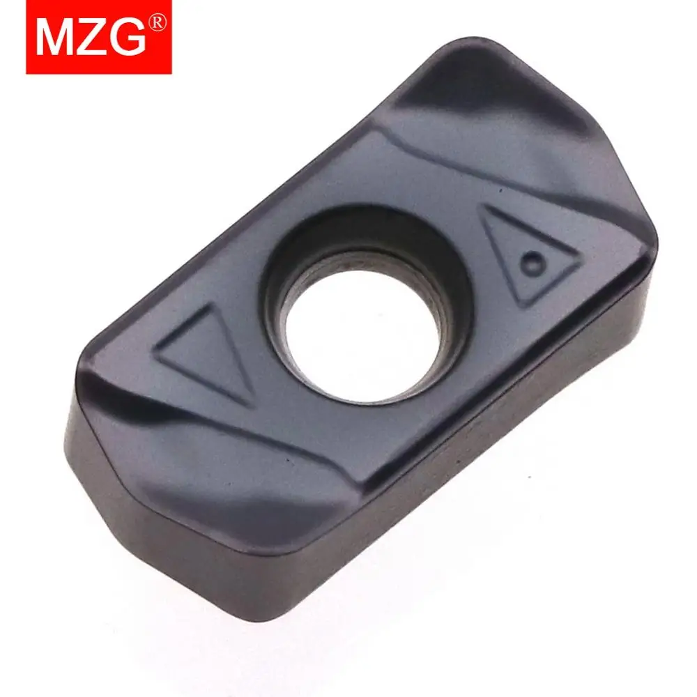 MZG 10pcs  LNMU 0303  CNC Fast Feeding Lathe Machining Alloy End Mill ShankDouble Side Carbide Insert Milling Cutter