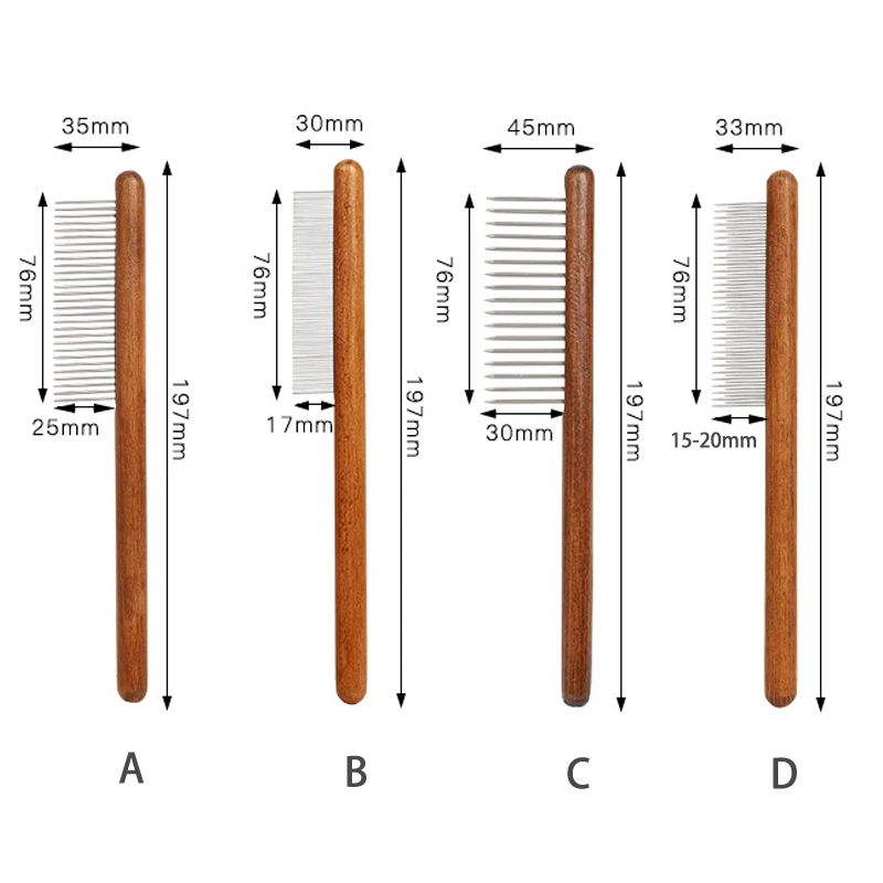 Pet Supplies Manufacturers Comb Combs FRor Cats And Dogs Supplies Solid Wood Combs For Pet Cleaning And Grooming To Flea Combs