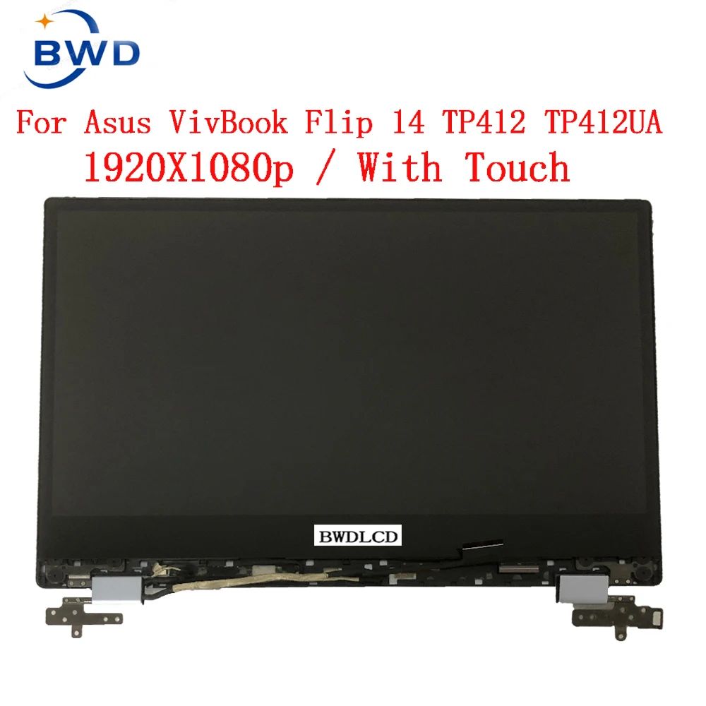 Orignal 1920*1080 14 ''fhd dla ASUS VivoBook odwróć 14 TP412 TP412U TP412F TP412FA TP412UA wyświetlacz ekran dotykowy lcd montaż
