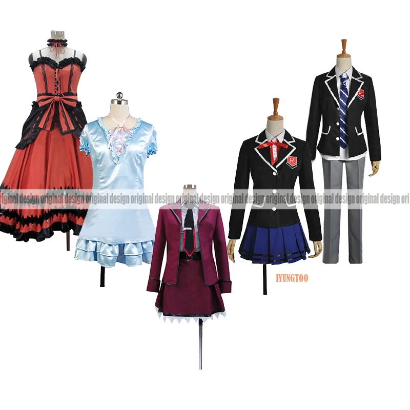 

Date A Live Shido Itsuka Tohka Yatogami Kotori Itsuka Clothing Cosplay Costume,Customized Accepted